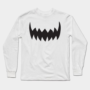 scary teeth face mask Long Sleeve T-Shirt